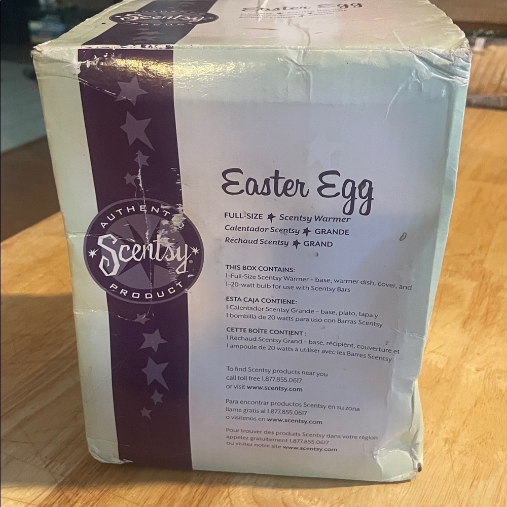 Scentsy Easter Egg Scent Warmer - Blue and Yellow - Picture 5 of 8